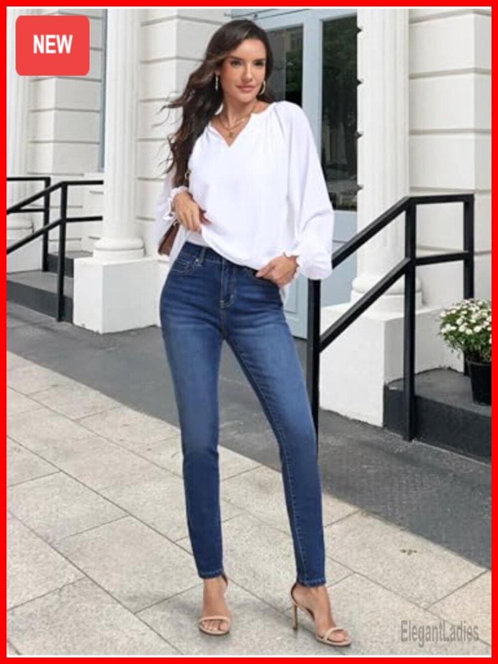Tall Women's Skinny Jeans Mid-Rise Stretchy Slim Fit 32 to 36 Inseam - Picture 3 of 7